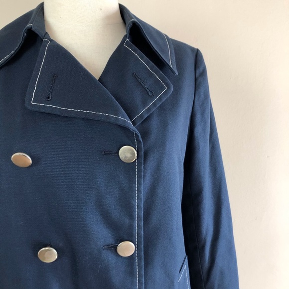 vintage 1960s London fog mod pea coat wool lining - Picture 2 of 13